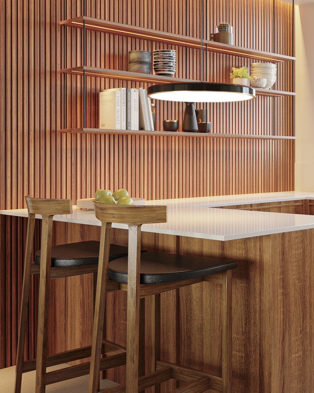 Render de diseño interior en Barcelona