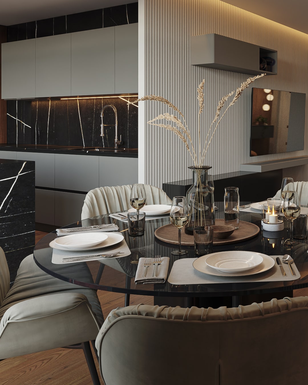 Render de diseño interior en Barcelona