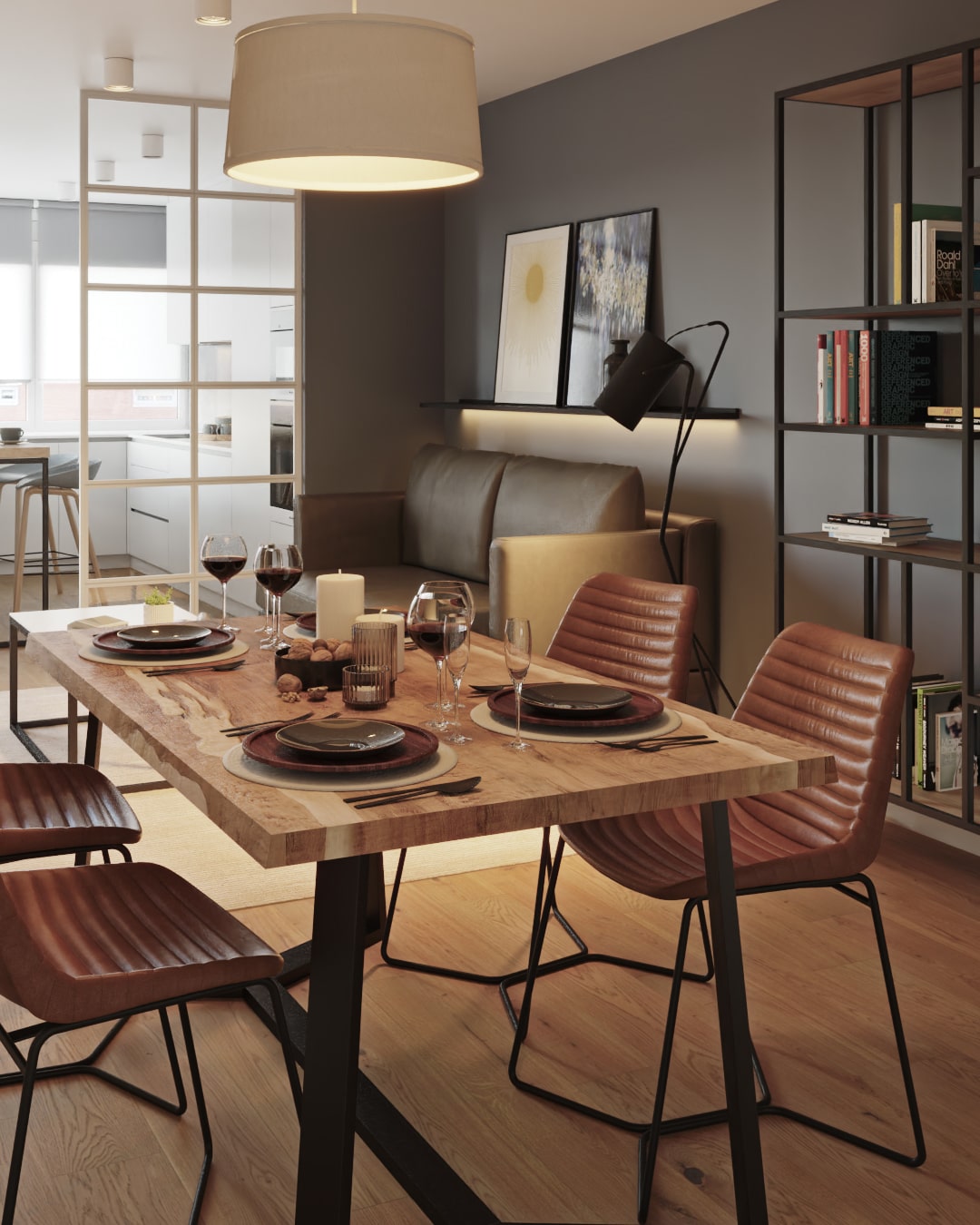 Render de diseño interior en Barcelona